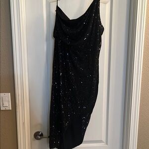 Elegant Black Sequin Dress